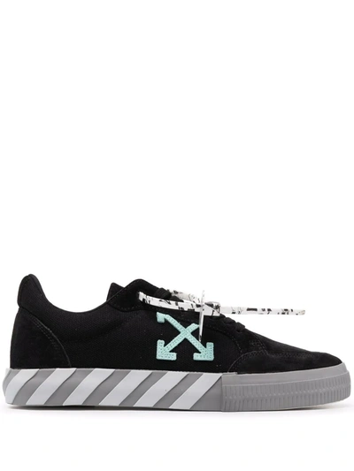 Shop Off-white Low Vulcanized Sneakers In Black