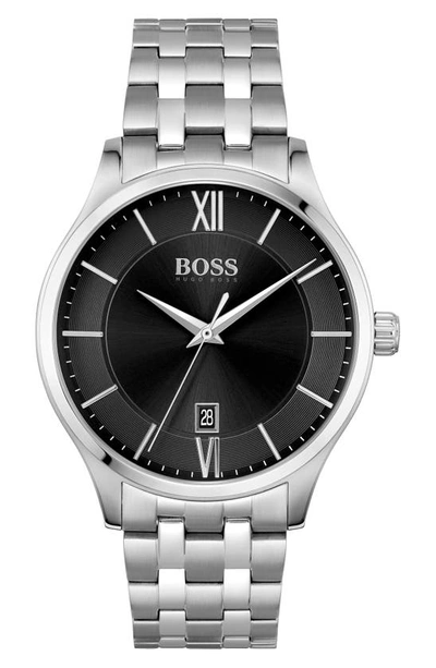 Shop Hugo Boss Elite Bracelet Watch, 41mm In Black Dial