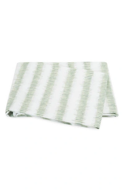 Matouk Attleboro Stripe Print 500 Thread Count Cotton Flat Sheet In Citrus