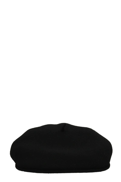 Shop Marine Serre French Beret Hats In Black Wool