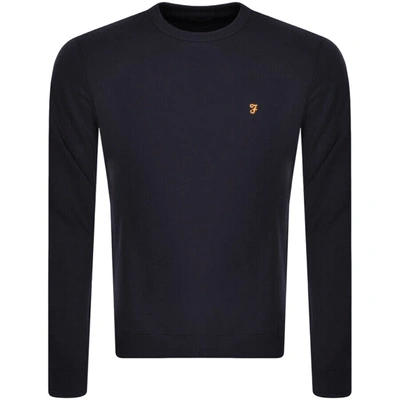 Farah Vintage Tim Sweatshirt Navy In Navy