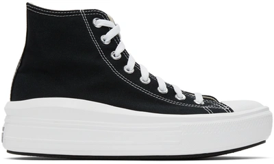 Shop Converse Black & White Chuck Taylor All Star Move High Sneakers In Black/ivory