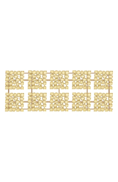 Shop Willow Row Goldtone Aluminum Geometric Wall Decor With Hammered Designs