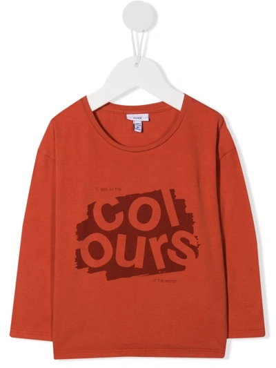 Shop Knot Graphic-print Longsleeevd T-shirt In Orange