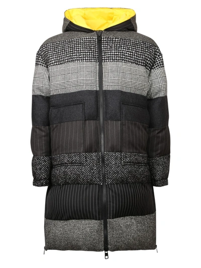 Shop Dolce & Gabbana Padded Coat In Grey