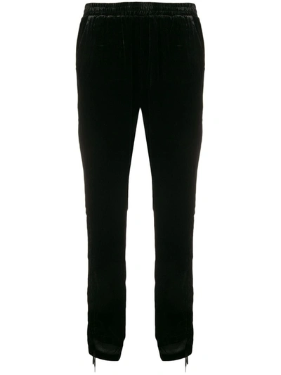 Shop Gold Hawk Black Gathered Sides Cropped Trousers
