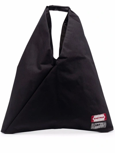 Shop Mm6 Maison Margiela Black Japanese Tote Bag
