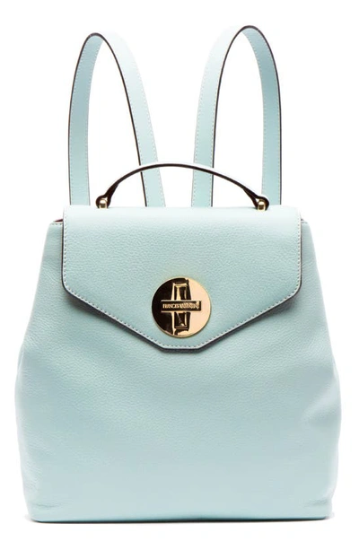 Midge Leather Backpack In Light Blue