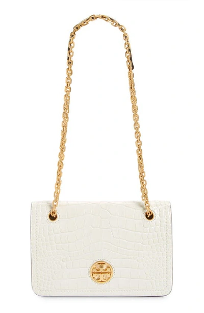 Tory Burch Carson Convertible Croc Embossed Leather Crossboby Bag In New  Ivory | ModeSens