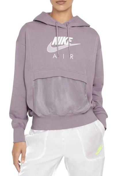 Shop Nike Sportswear Air Hoodie In Purple Smoke/ White