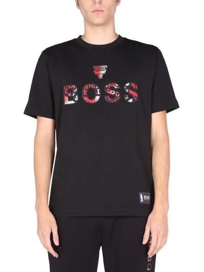 Shop Hugo Boss Men's Black Other Materials T-shirt