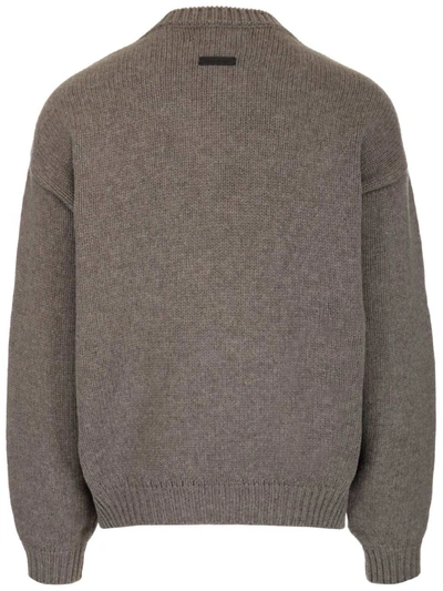Shop Fear Of God Men's Grey Wool Sweater