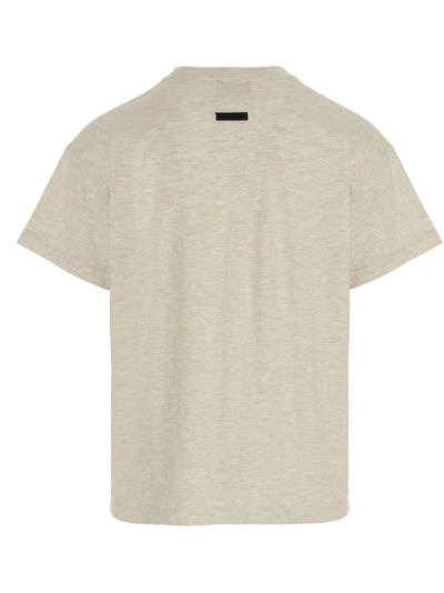 Shop Fear Of God Men's Beige Cotton T-shirt