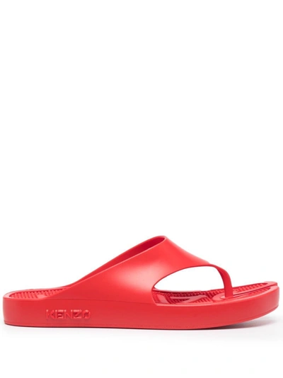 Shop Kenzo Women's Red Pvc Sandals