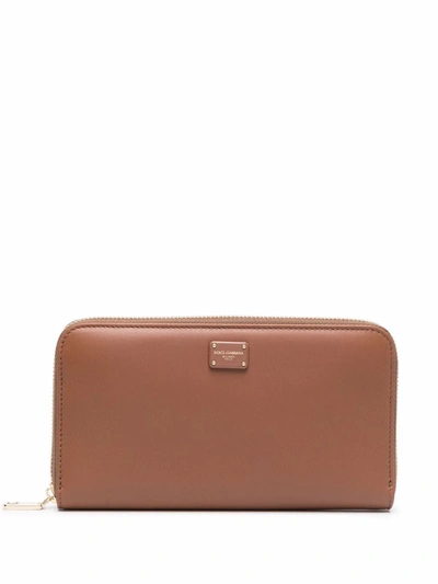 Shop Dolce E Gabbana Women's Brown Leather Wallet
