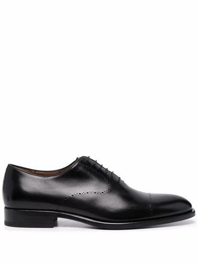 Shop Fratelli Rossetti Men's Black Leather Lace-up Shoes