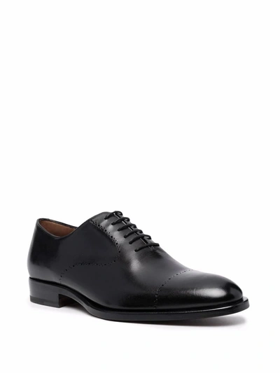 Shop Fratelli Rossetti Men's Black Leather Lace-up Shoes