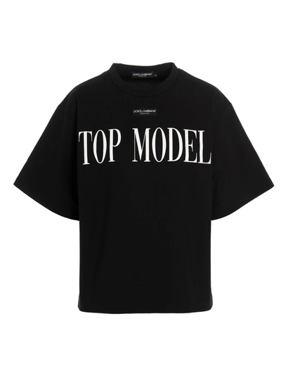 Shop Dolce E Gabbana Women's Black Other Materials T-shirt