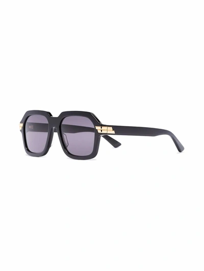 Shop Bottega Veneta Men's Black Acetate Sunglasses