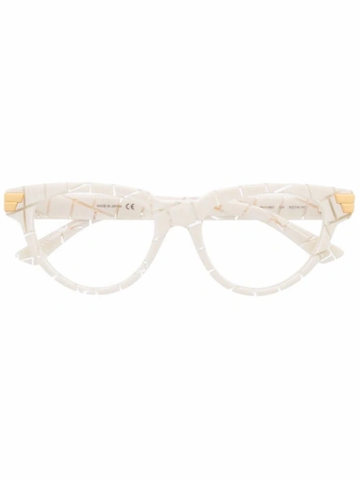 Shop Bottega Veneta Women's White Acetate Glasses