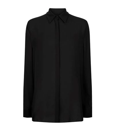 The Row Carlton Collared Blouse In Black