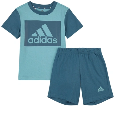 Adidas Originals Kids' Adidas Performance Essentials Logo T-shirt And  Shorts Set Blue 18-24 Months (92 Cm) | ModeSens