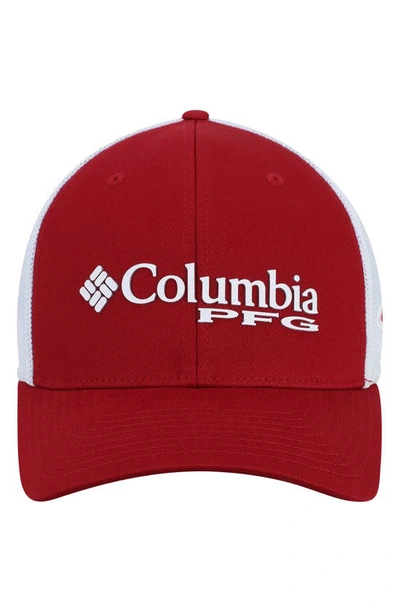 Shop Columbia Cardinal Arkansas Razorbacks Collegiate Pfg Flex Hat In Crimson