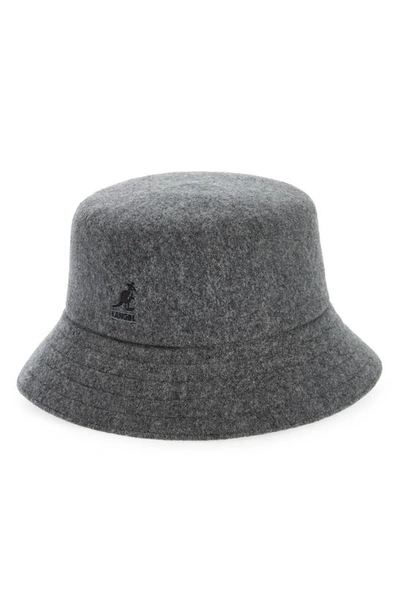 Shop Kangol Lahinch Wool Blend Bucket Hat In Flannel