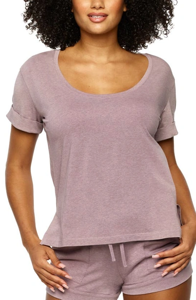 Shop Felina Stretch Organic Cotton T-shirt In Lavender