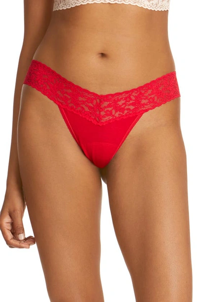 Shop Hanky Panky Low Rise Thong In Red
