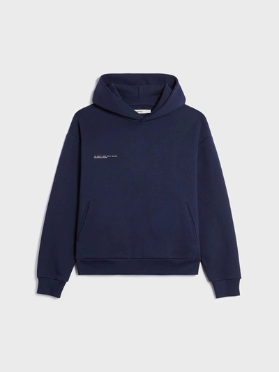 Shop Pangaia 365 Heavyweight Hoodie In Navy Blue