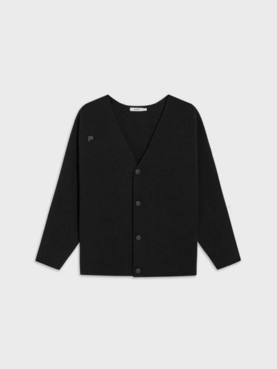 Shop Pangaia Recycled Cashmere Cardigan — Black Xl