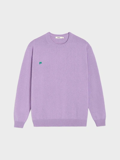 Shop Pangaia Recycled Cashmere Crewneck Sweatshirt — Orchid Purple Xl
