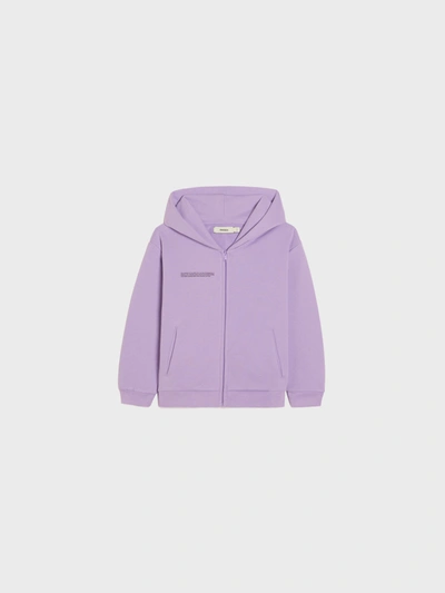Shop Pangaia Archive Kids' 365 Midweight Zipped Hoodie — Orchid Purple 11-12yr