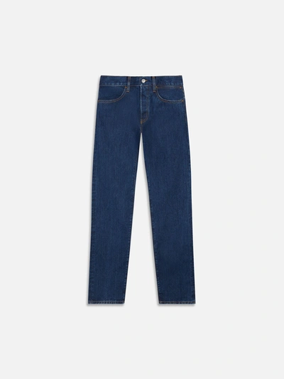 Shop Pangaia Nettle Denim Straight Leg Jeans — Mid Wash W34 | M36
