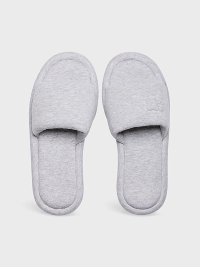 Shop Pangaia Jersey Slippers In Grey Marl