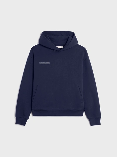 Shop Pangaia 365 Midweight Hoodie In Navy Blue