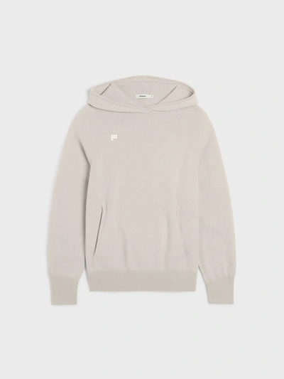 Shop Pangaia Recycled Cashmere Hoodie In Oatmeal