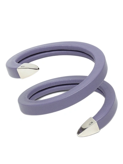 Shop Bottega Veneta Spiral Bracelet In Violet