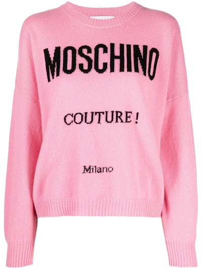 Shop Moschino Pullover  Couture In Pink