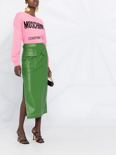 Shop Moschino Pullover  Couture In Pink