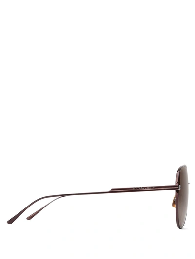Shop Bottega Veneta Aviator Sunglasses In Brown