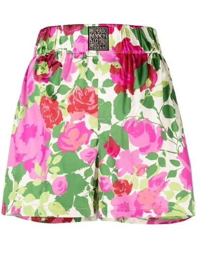 Shop Gucci Shorts Con Stampa Ken Scott In Multicolor