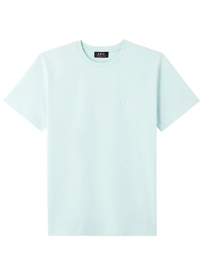 Shop Apc T-shirt Raymond In Light Blue