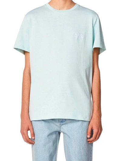 Shop Apc T-shirt Raymond In Light Blue
