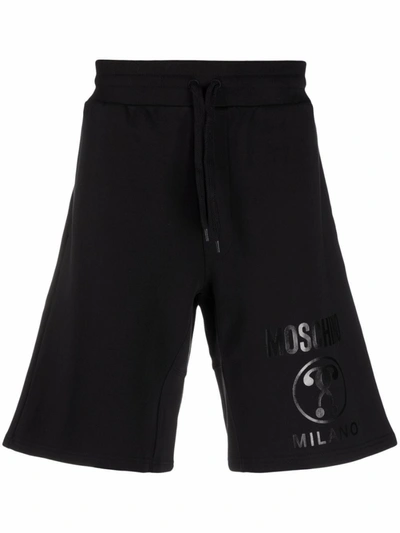 Shop Moschino Shorts Con Logo In Black