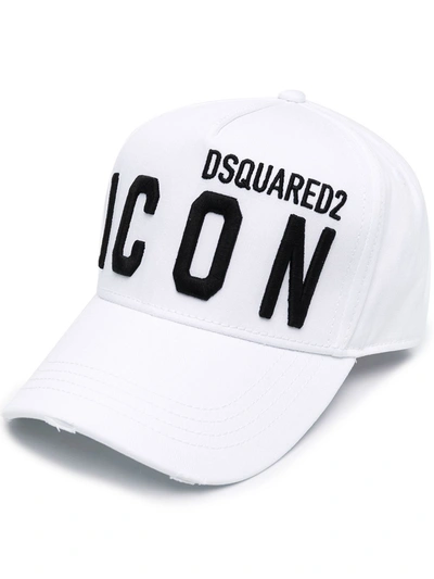 Shop Dsquared2 Icon Baseball Cap In White
