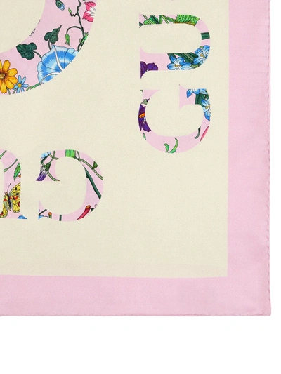 Shop Gucci Flora  Scarf In White