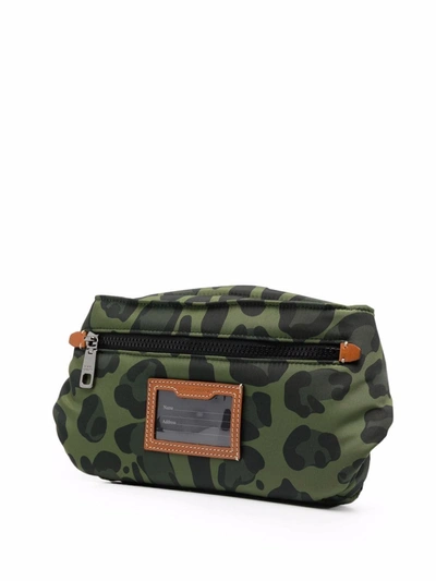 Shop Dolce & Gabbana Belt Bag With Leopard Print In Green