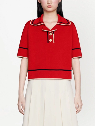 Shop Gucci Polo In Red